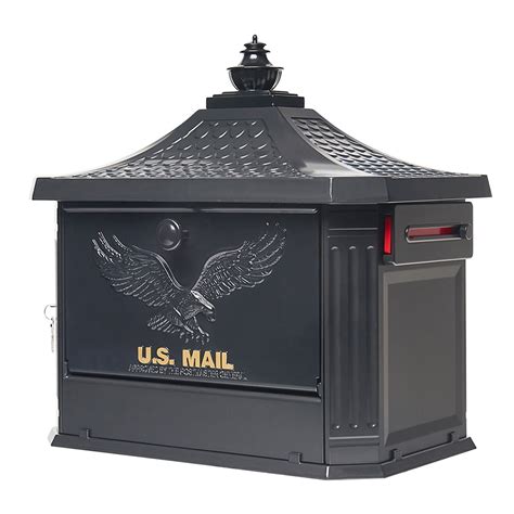 metal post mail box|metal locking mailbox with post.